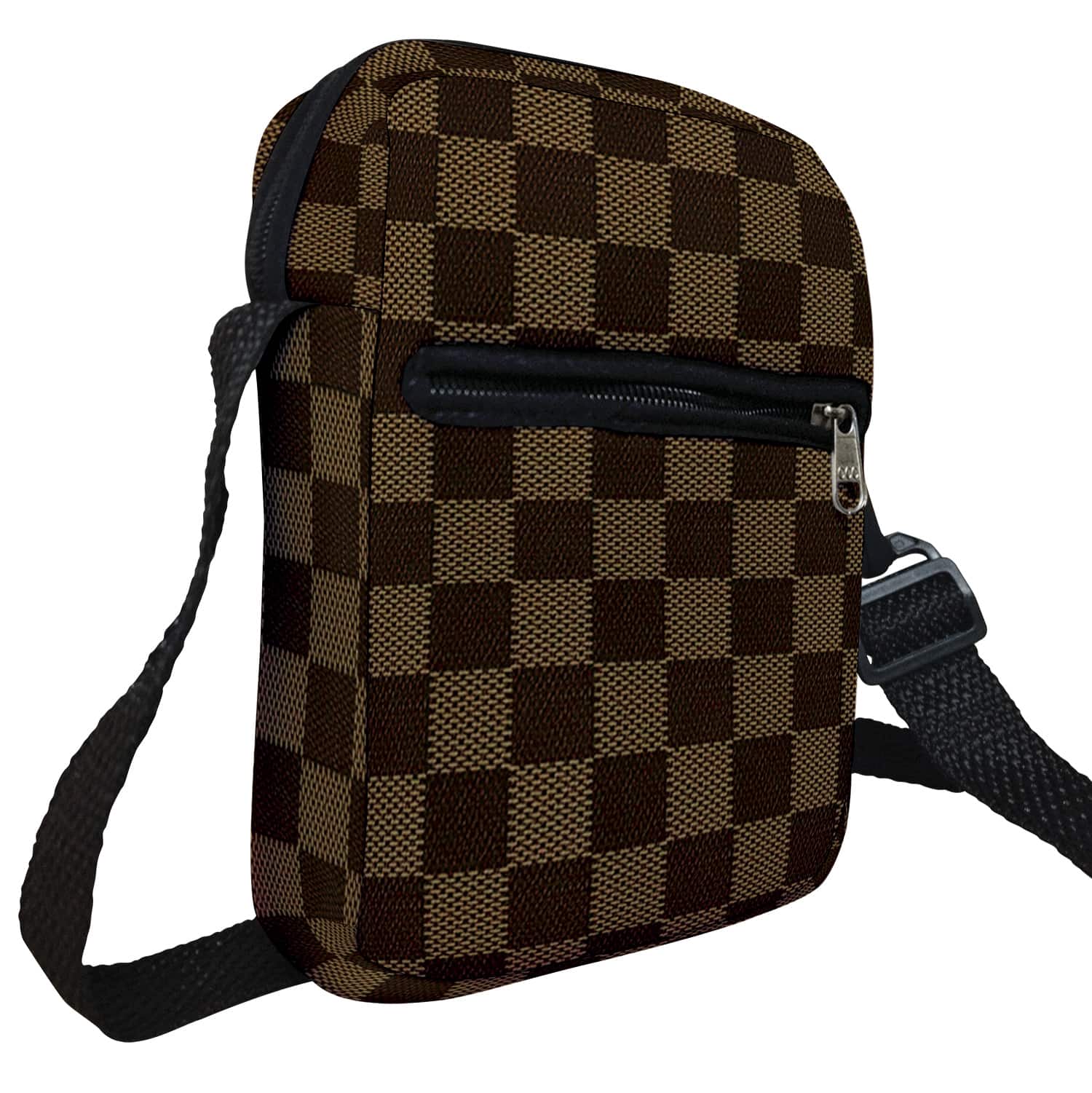 Bolsa Shoulder Bag ISOPRENE Xadrez Marrom Loja Isoprene Atacado